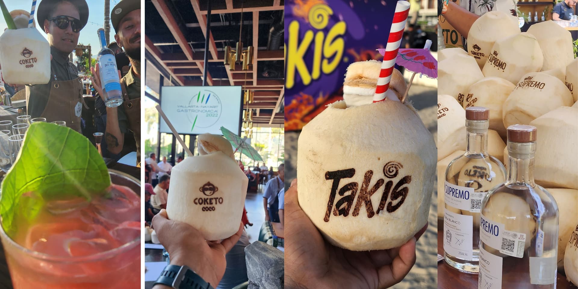 Activaciones de marca con cocos Coketo personalizados